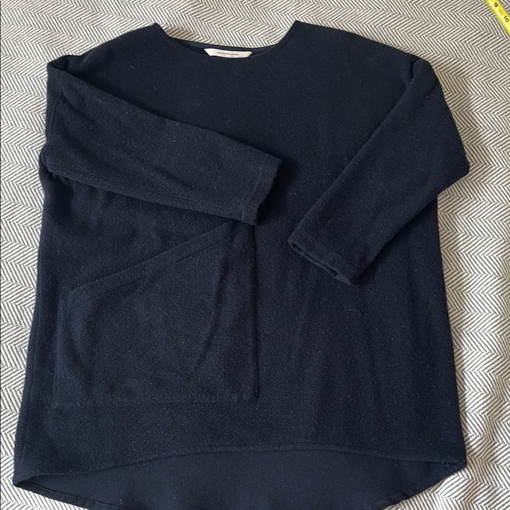 Elizabeth Suzann navy wool Harper tunic, size OSM
